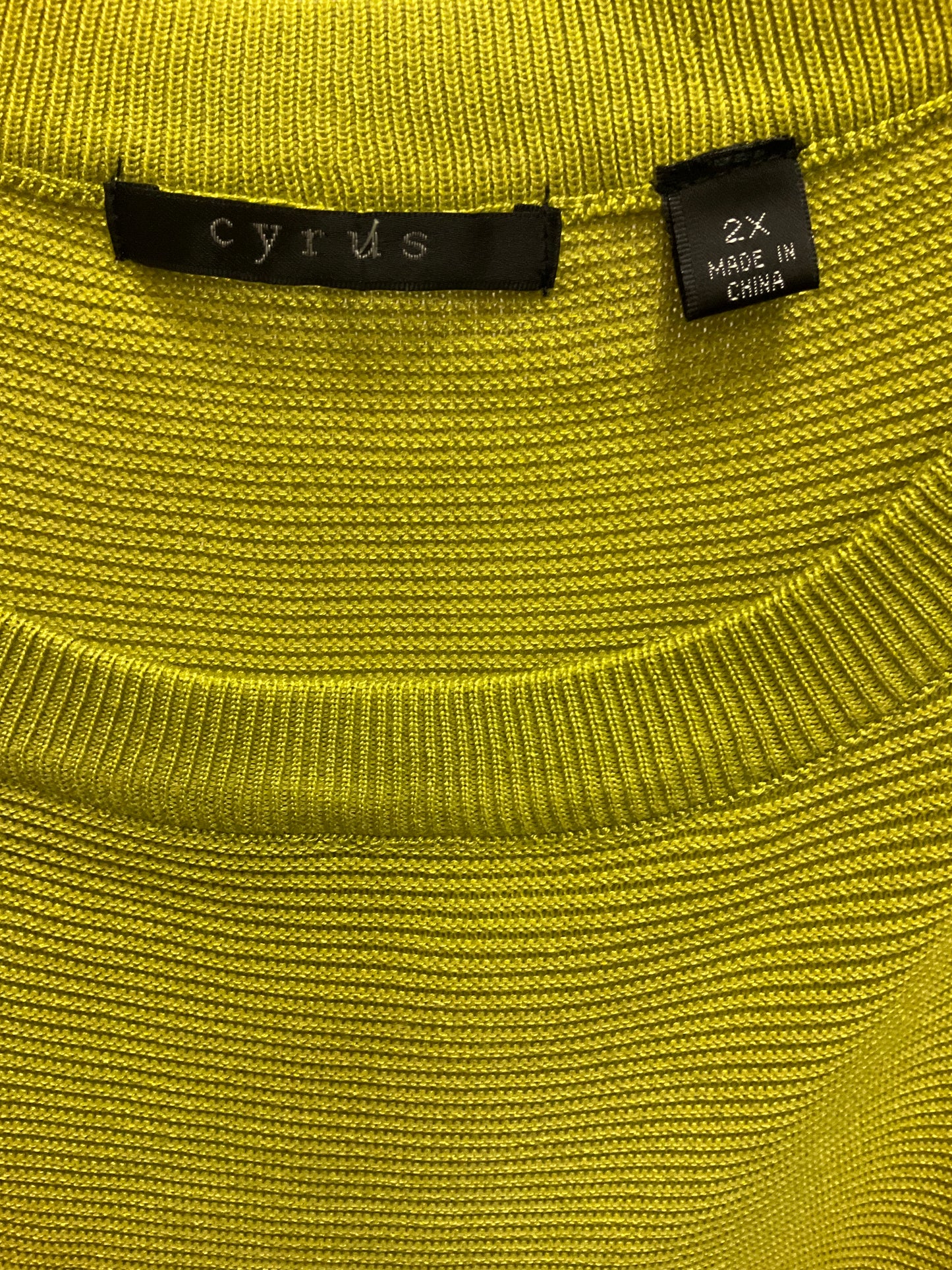 Top Long Sleeve By Cyrus Knits In Lime Green, Size: 24