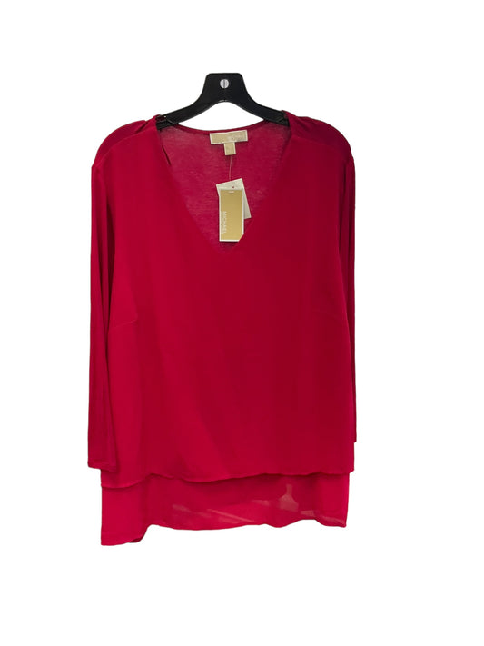 Top Long Sleeve By Michael By Michael Kors In Red, Size: 24