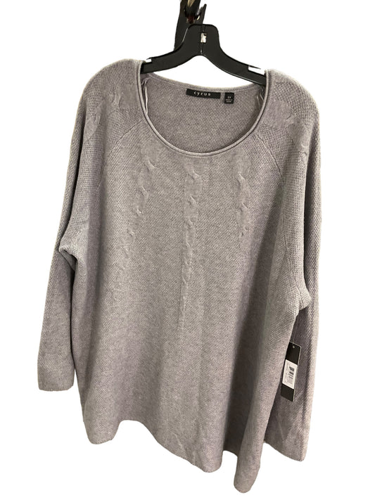 Top Long Sleeve By Cyrus Knits In Grey, Size: 26