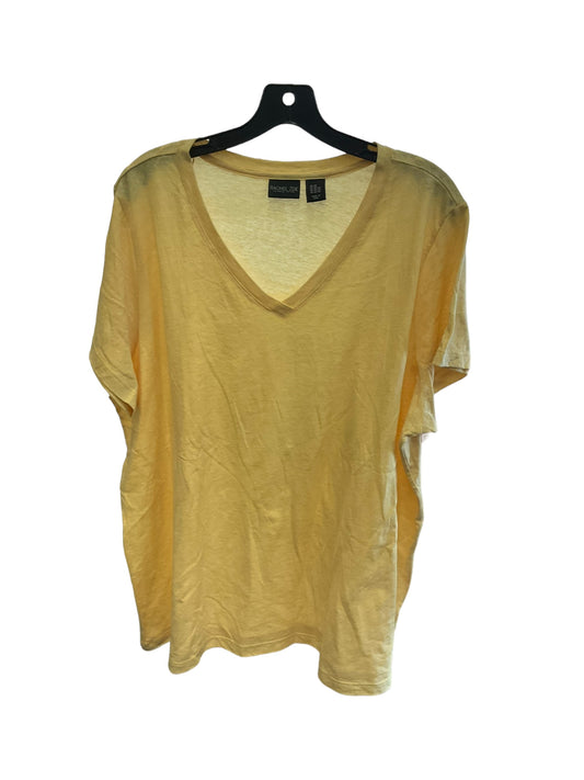 Top Short Sleeve Designer By Rachel Zoe In Yellow, Size: 26