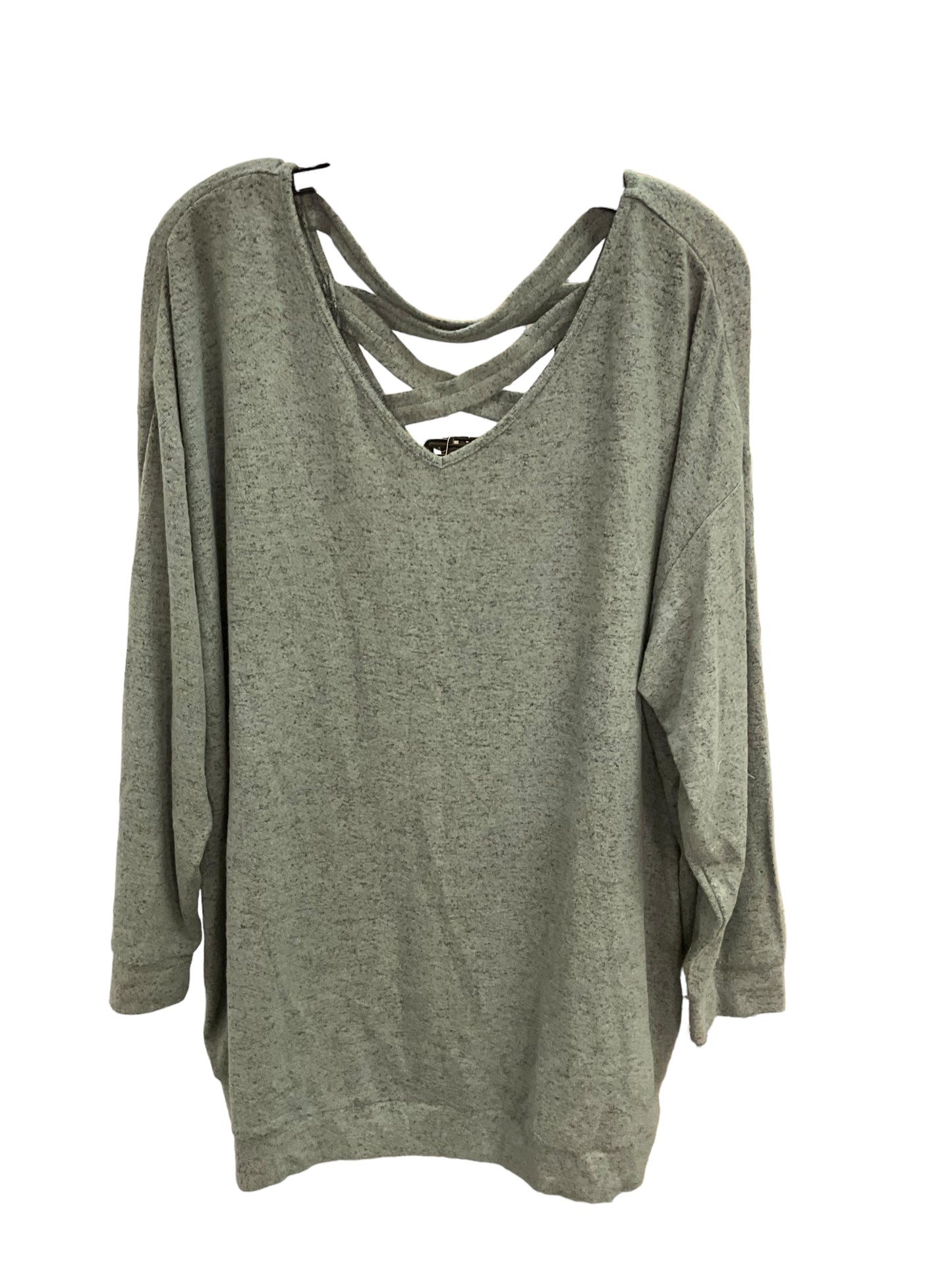 Top Long Sleeve By Cupio In Green, Size: 18