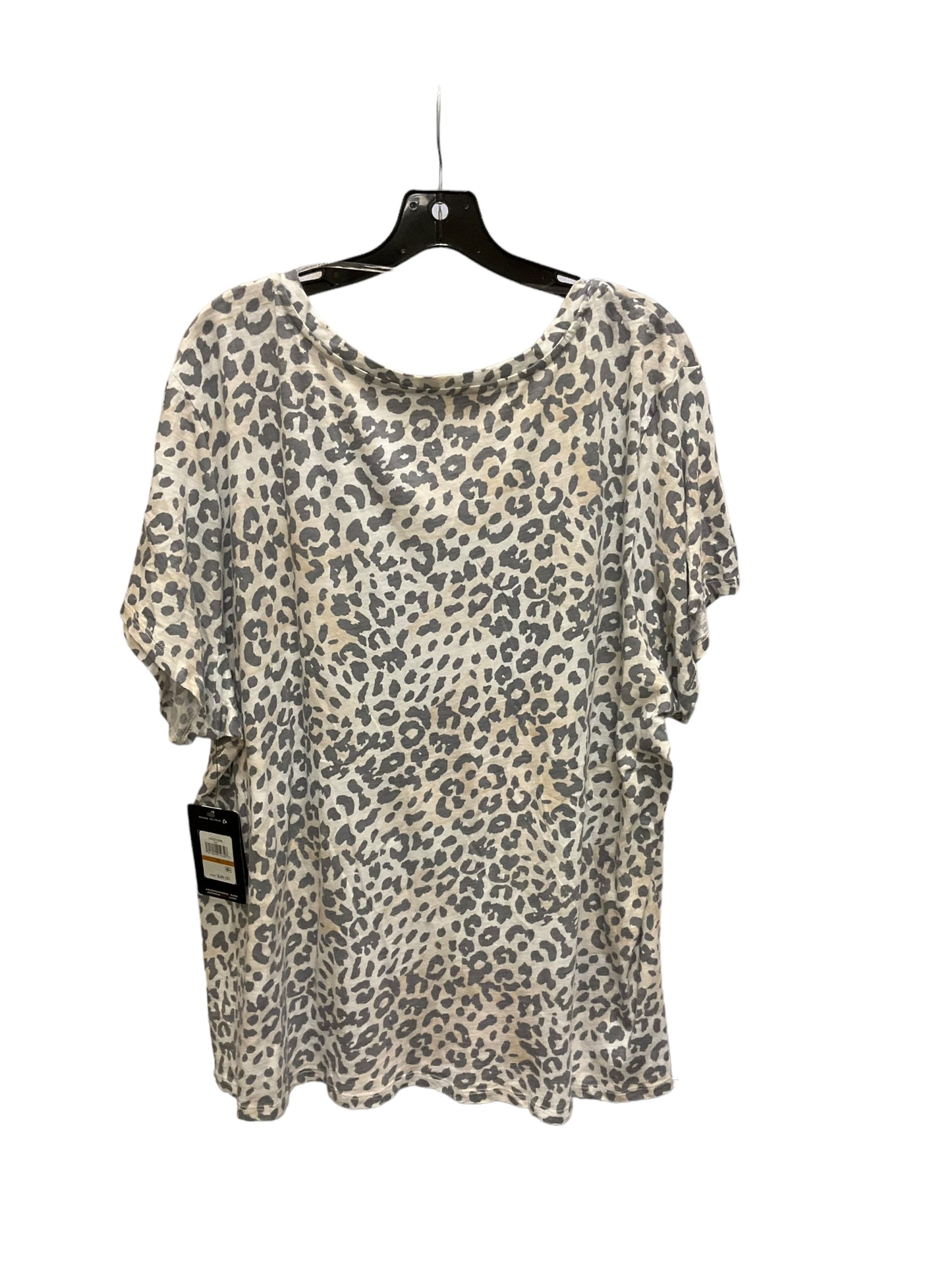 Top Short Sleeve By Marc New York In Animal Print, Size: 26