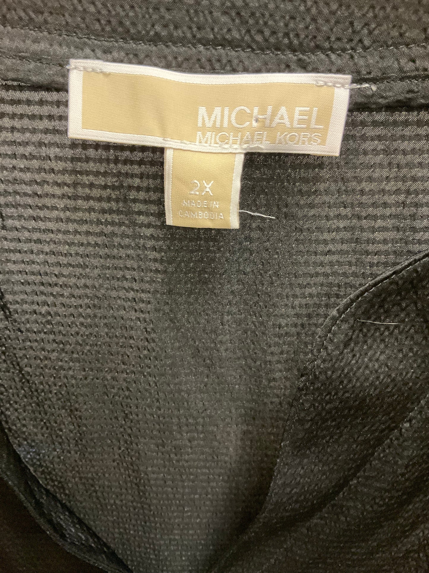 Top 3/4 Sleeve By Michael By Michael Kors In Black, Size: 24