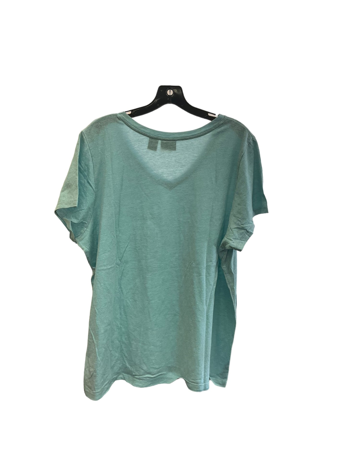 Top Short Sleeve Basic By Rachel Zoe In Aqua, Size: 26