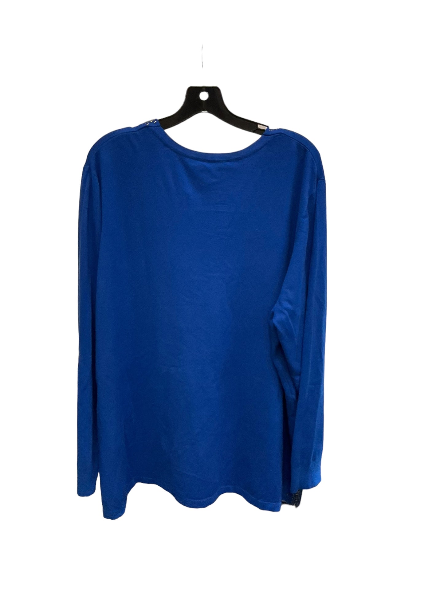 Top Long Sleeve By Clothes Mentor In Royal Blue, Size: 26