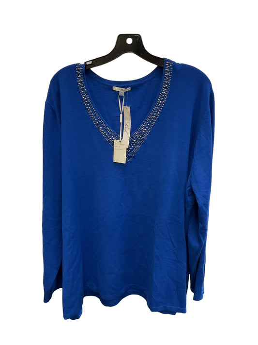 Top Long Sleeve By Clothes Mentor In Royal Blue, Size: 26