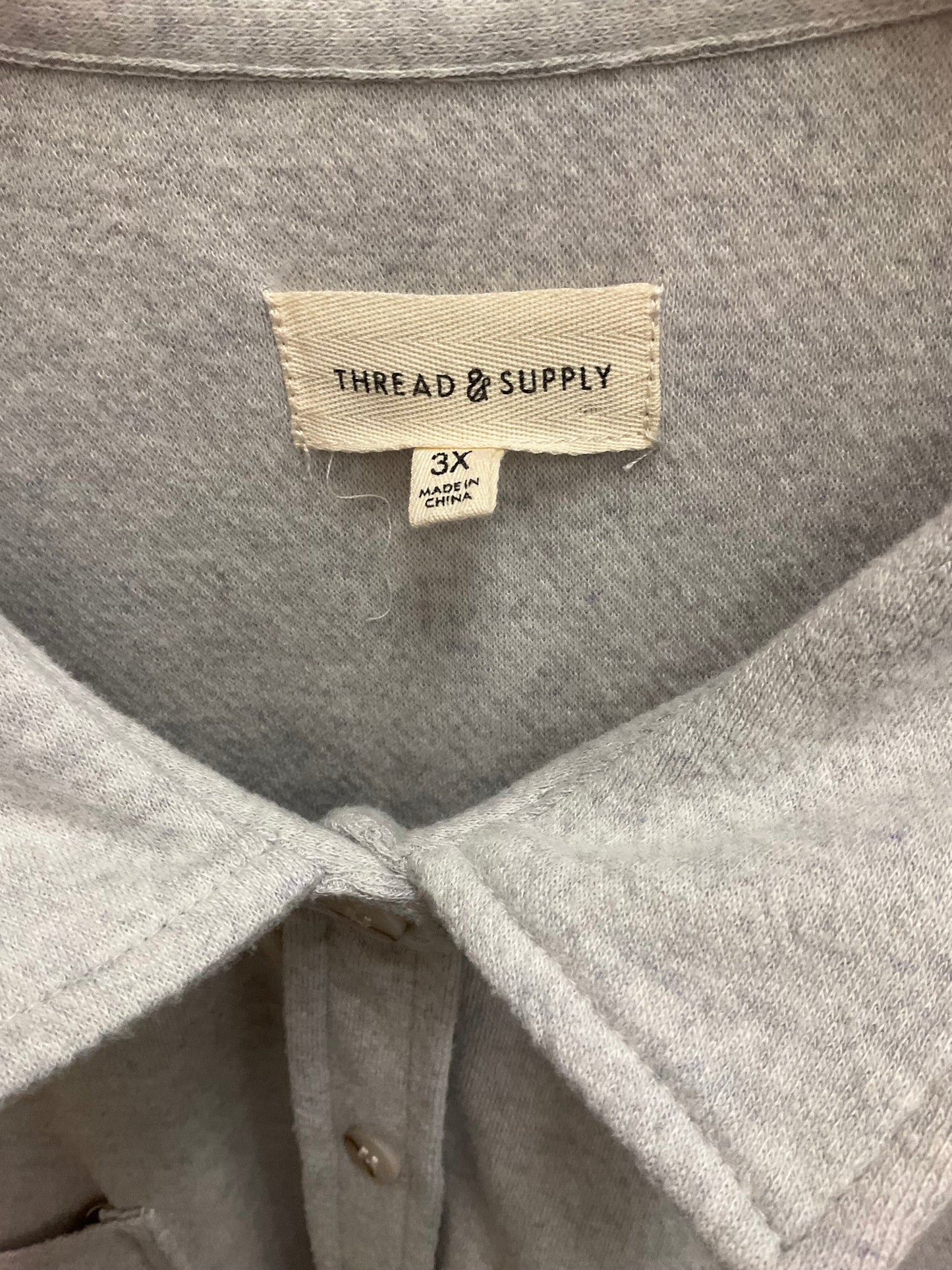 Top Long Sleeve By Thread And Supply In Grey, Size: 26