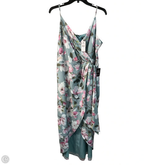 Dress Casual Midi By Express In Floral Print, Size: Xl