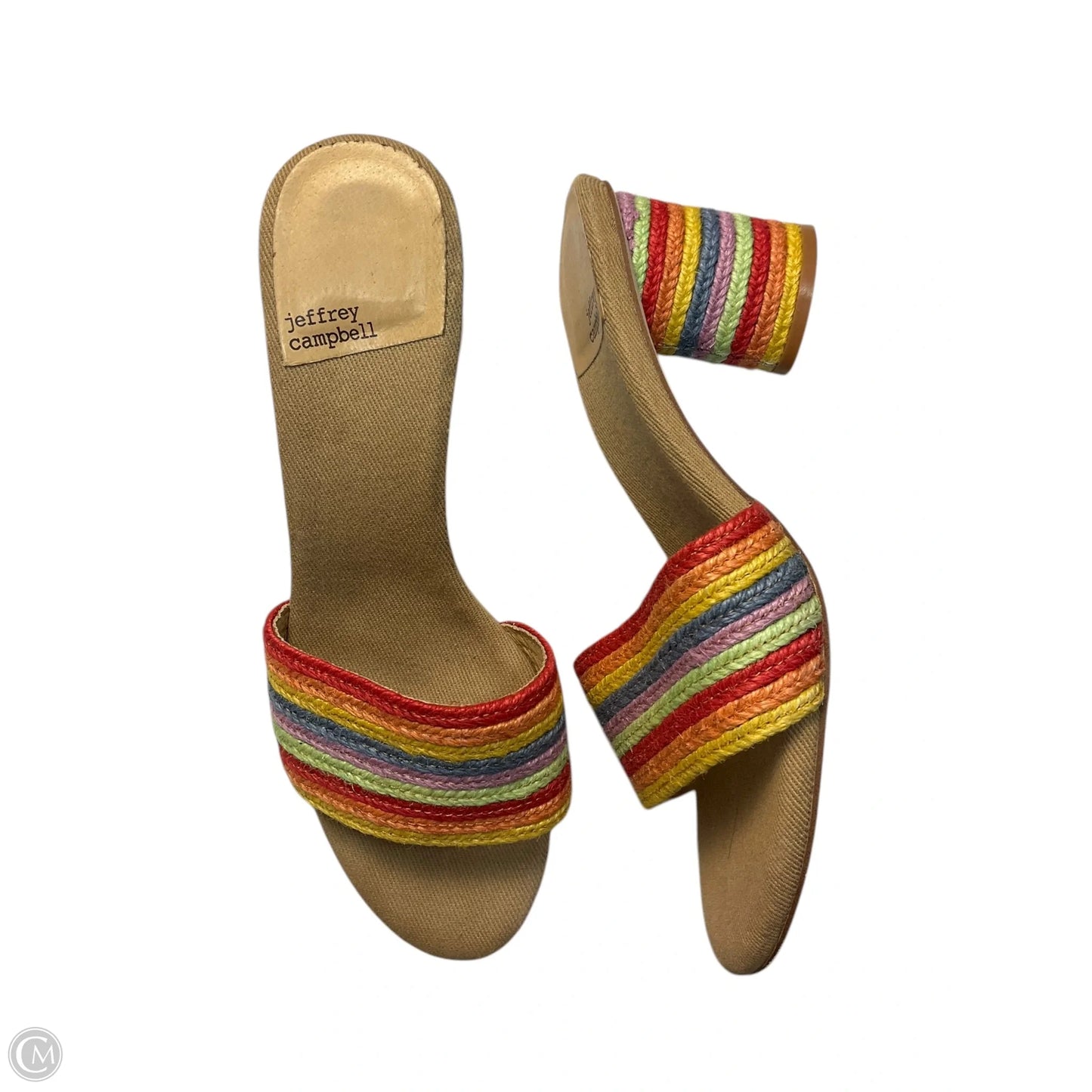 Sandals Heels Block By Jeffery Campbell In Rainbow Print, Size: 10