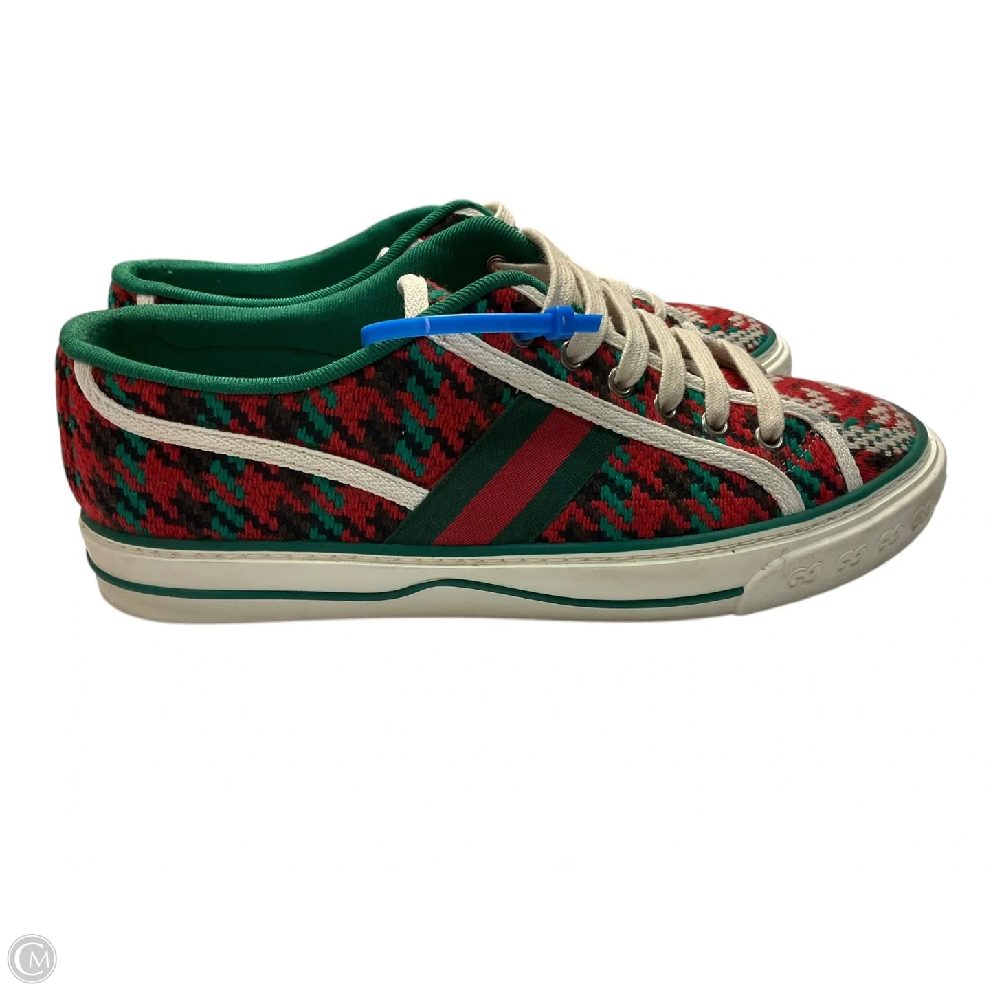 Shoes Luxury Designer By Gucci In Green & Red, Size: 6