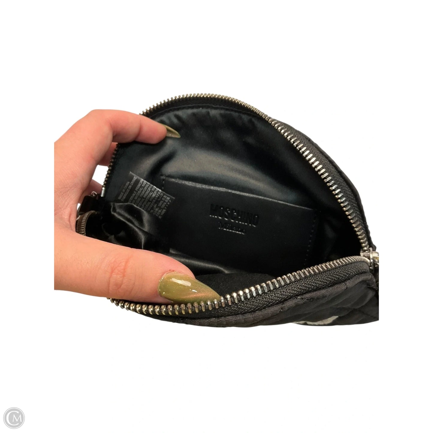 Makeup Bag Luxury Designer By Moschino, Size: Small