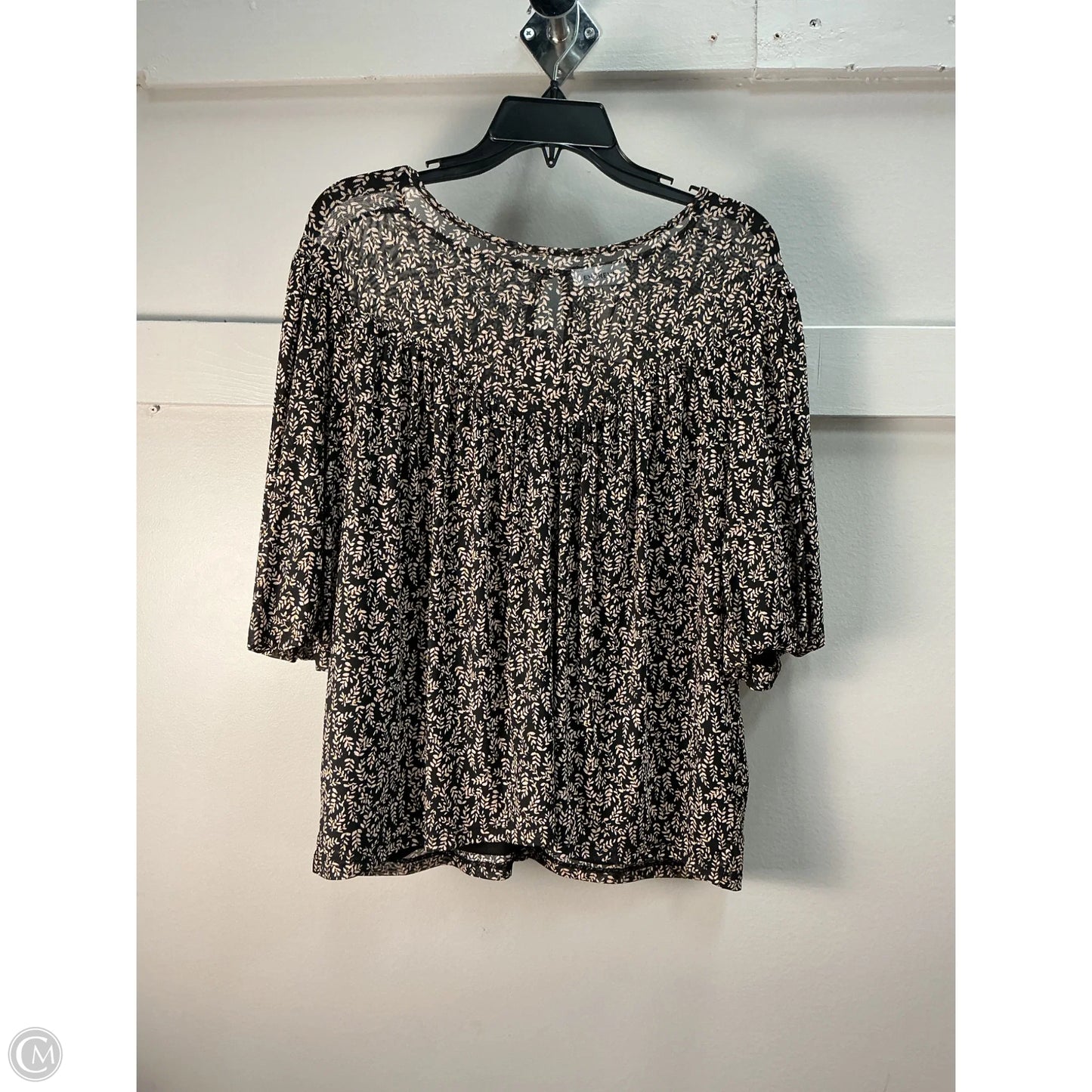 Top Short Sleeve By Evereve In Black, Size: Xl