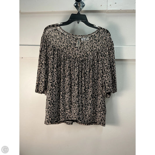 Top Short Sleeve By Evereve In Black, Size: Xl