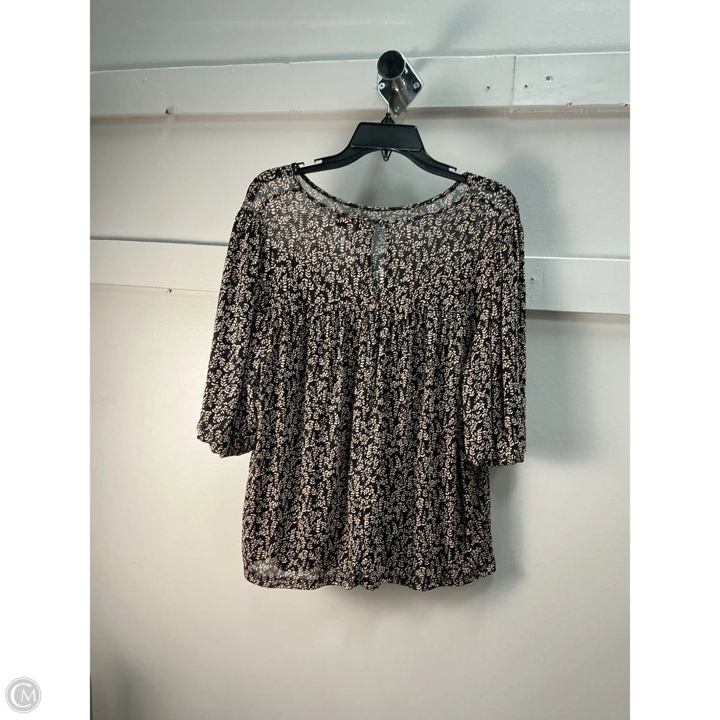 Top Short Sleeve By Evereve In Black, Size: Xl