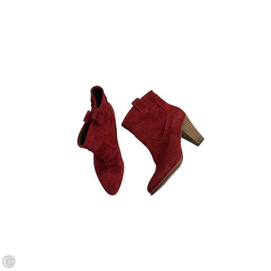 Boots Ankle Heels By Karl Lagerfeld In Red, Size: 7
