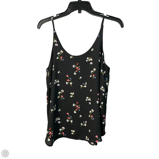 Top Sleeveless By Loft In Black, Size: S