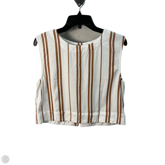 Top Sleeveless By Cloth & Stone In White, Size: M