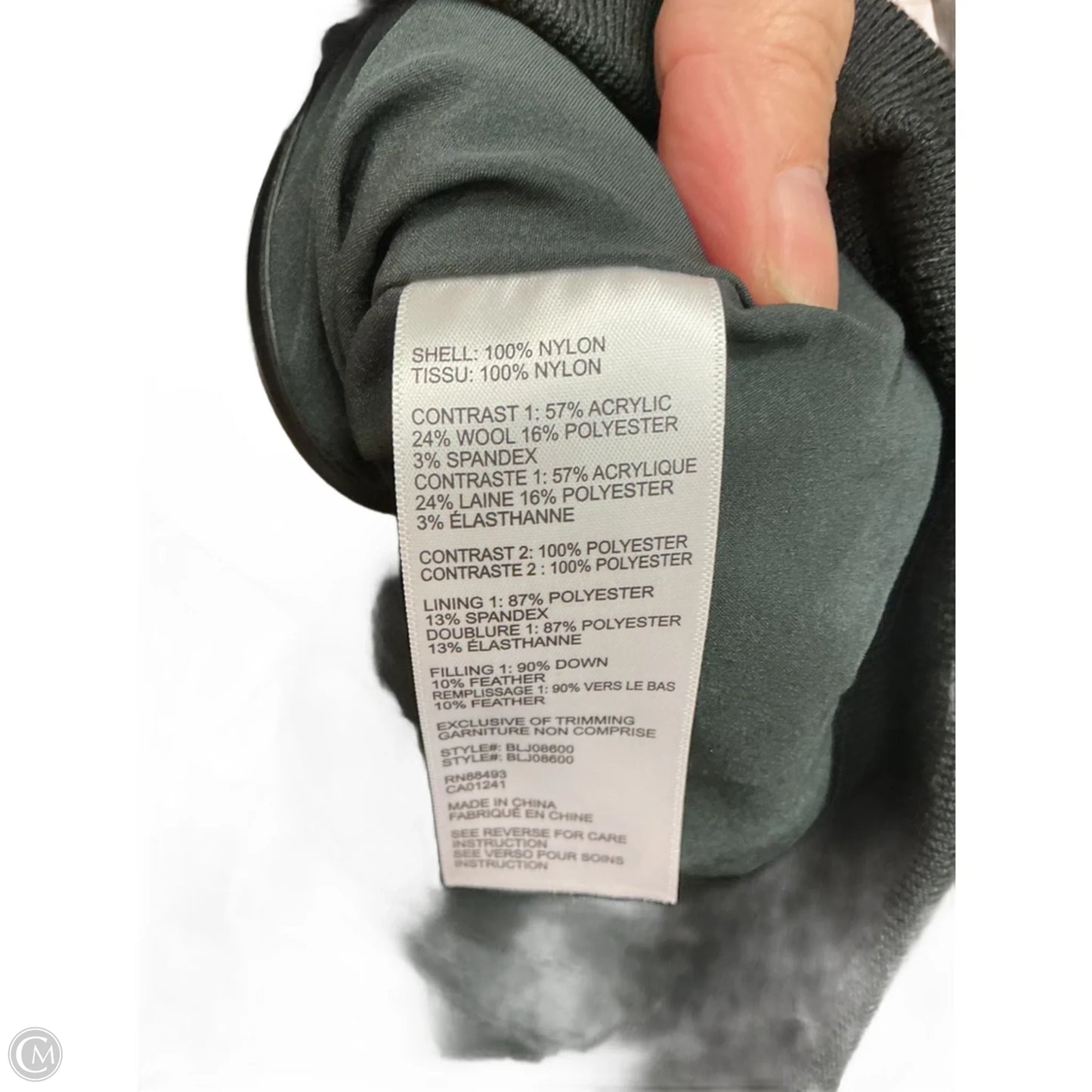 Jacket Puffer & Quilted By Nordstrom In Grey, Size: S