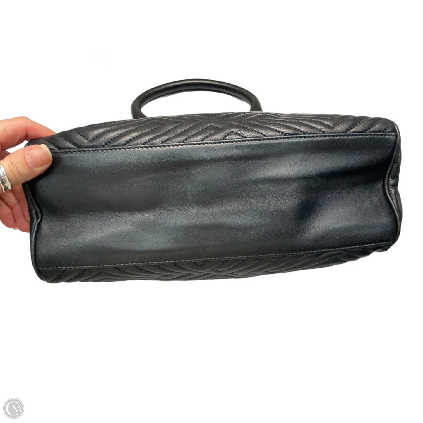 Handbag Leather By Bally, Size: Medium