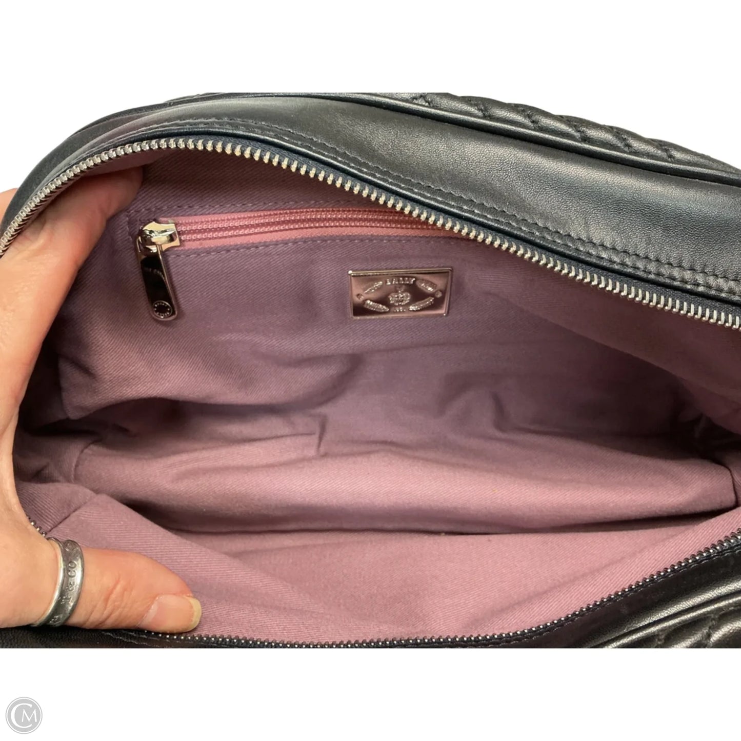 Handbag Leather By Bally, Size: Medium