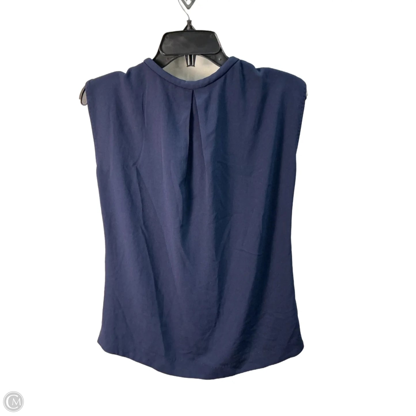 Top Sleeveless Designer By Neiman Marcus In Navy, Size: S