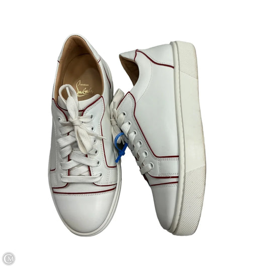 Shoes Luxury Designer By Christian Louboutin In White, Size: 9
