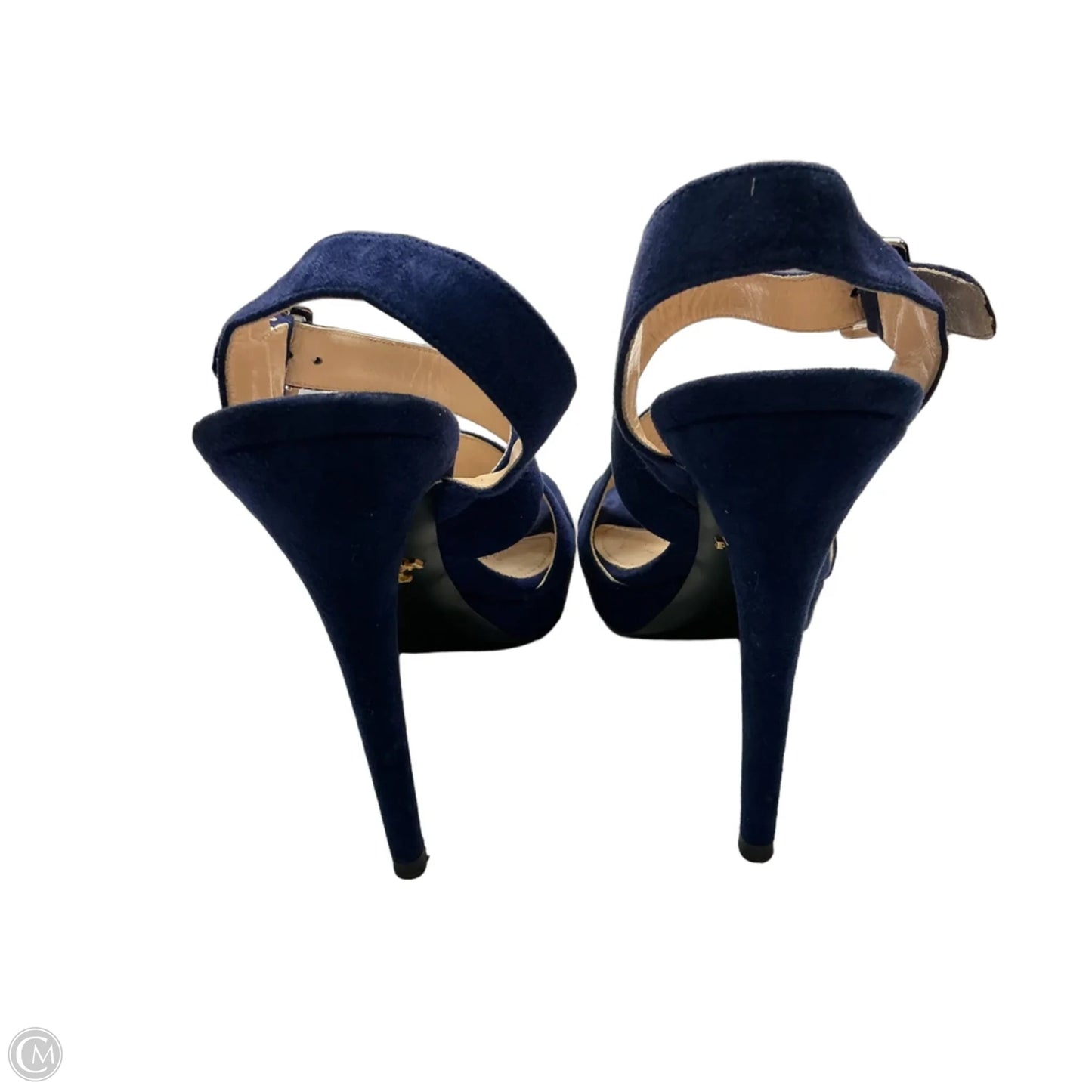 Shoes Luxury Designer By Prada In Navy, Size: 7