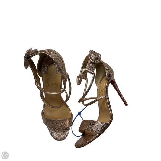 Shoes Luxury Designer By Christian Louboutin In Rose Gold, Size: 9