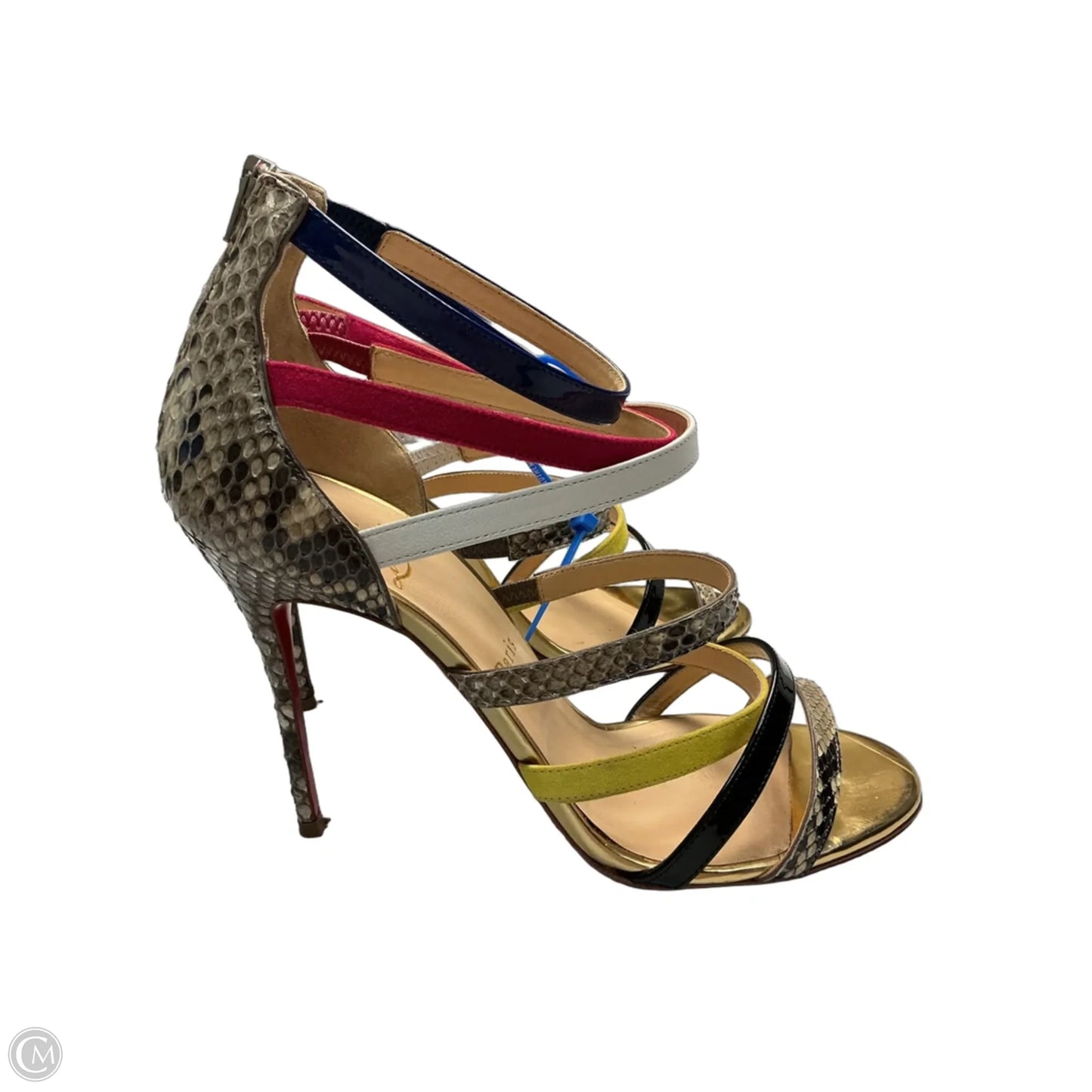 Shoes Luxury Designer By Christian Louboutin In Snakeskin Print, Size: 9