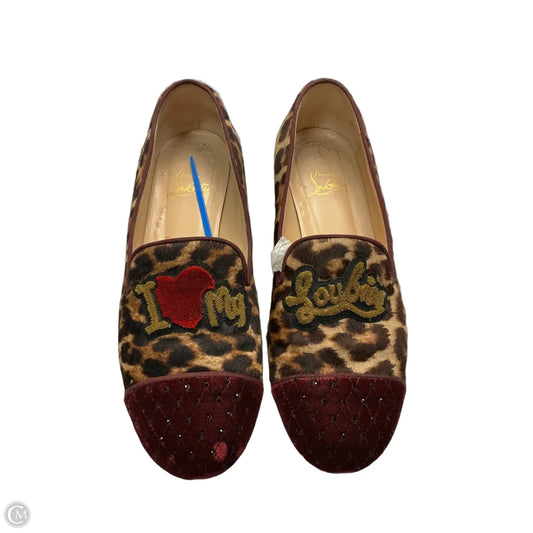 Shoes Luxury Designer By Christian Louboutin In Animal Print, Size: 9.5
