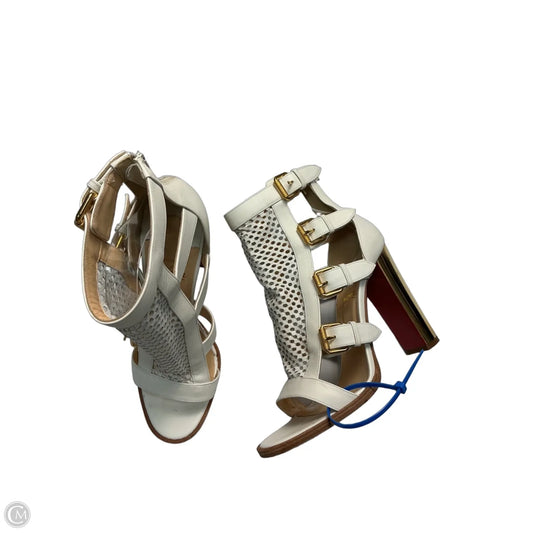 Shoes Luxury Designer By Christian Louboutin In White, Size: 9