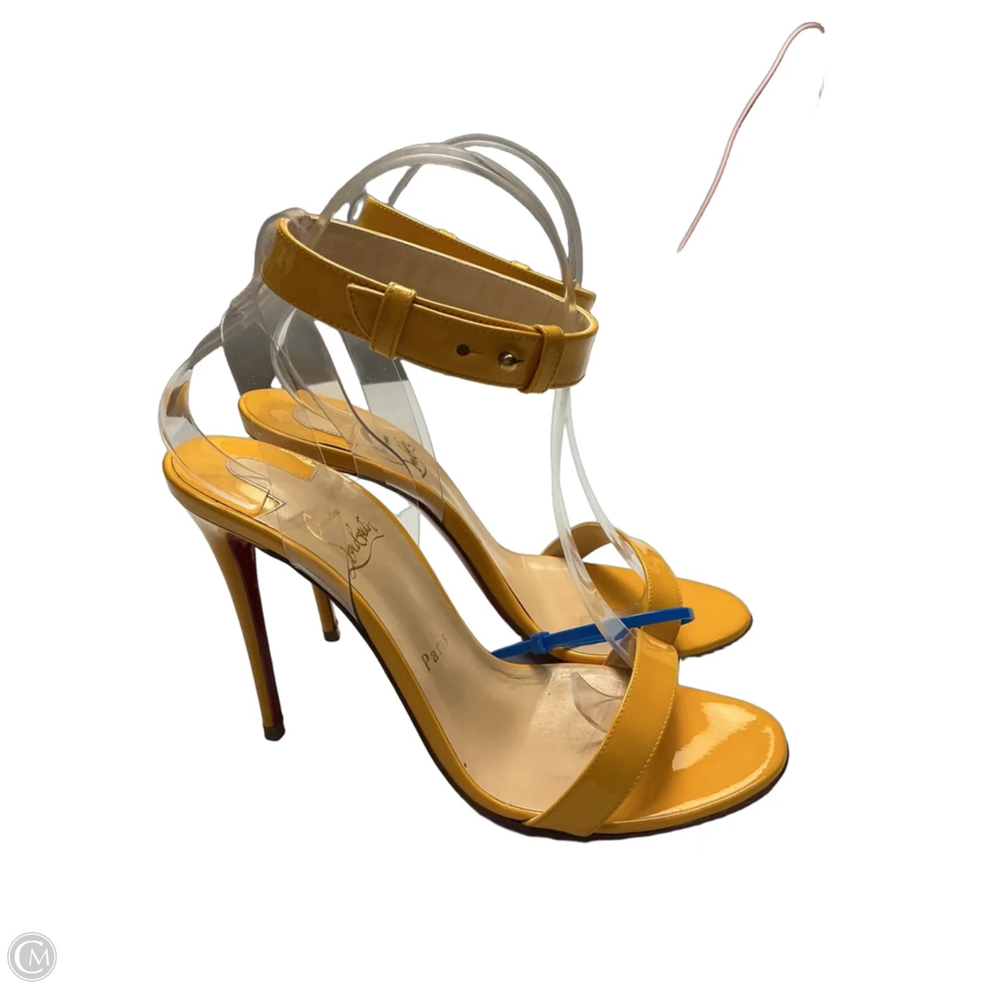 Shoes Luxury Designer By Christian Louboutin In Yellow, Size: 8.5