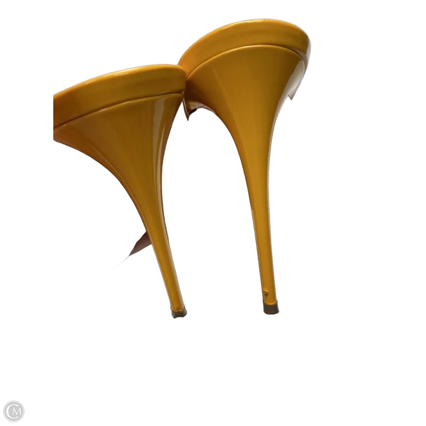 Shoes Luxury Designer By Christian Louboutin In Yellow, Size: 8.5