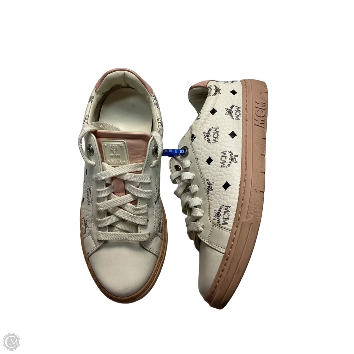 Shoes Luxury Designer By Mcm In Pink & White, Size: 5