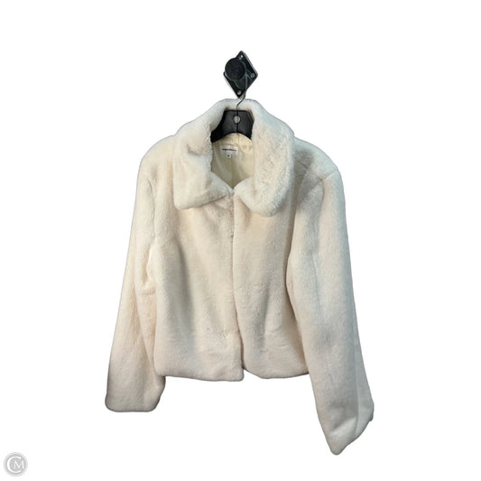 Jacket Faux Fur & Sherpa By Superdown In Cream, Size: M