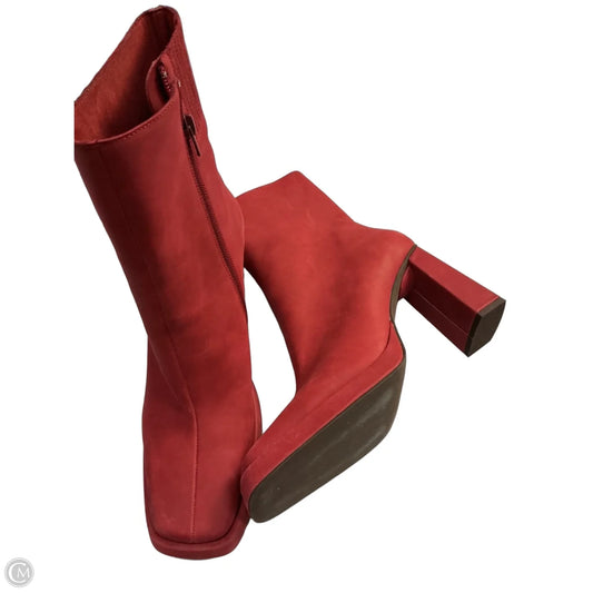 Boots Ankle Heels By Jeffrey Campbell In Red, Size: 8.5