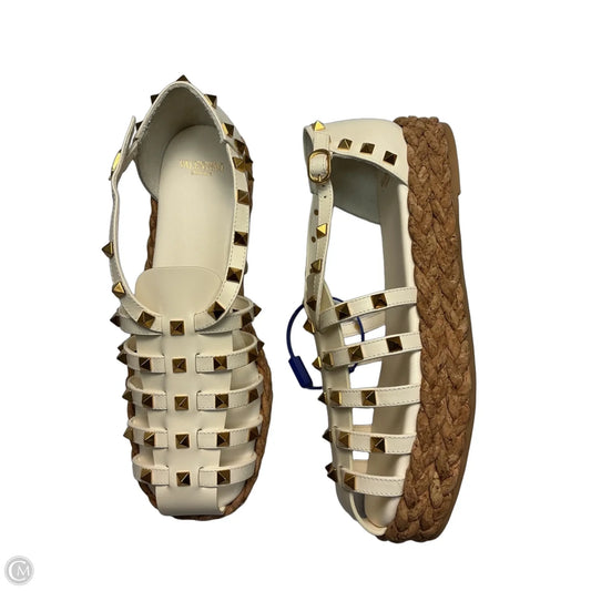 Sandals Luxury Designer By Valentino-garavani In Cream, Size: 8.5