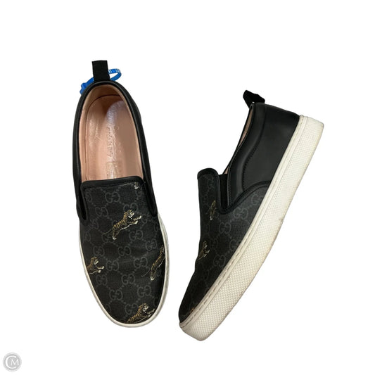 Shoes Luxury Designer By Gucci In Black, Size: 8