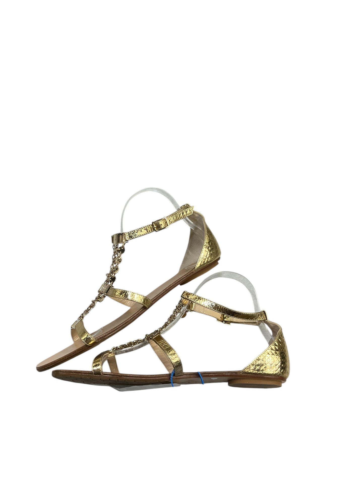 Sandals Designer By Jimmy Choo In Gold, Size: 39 1/2