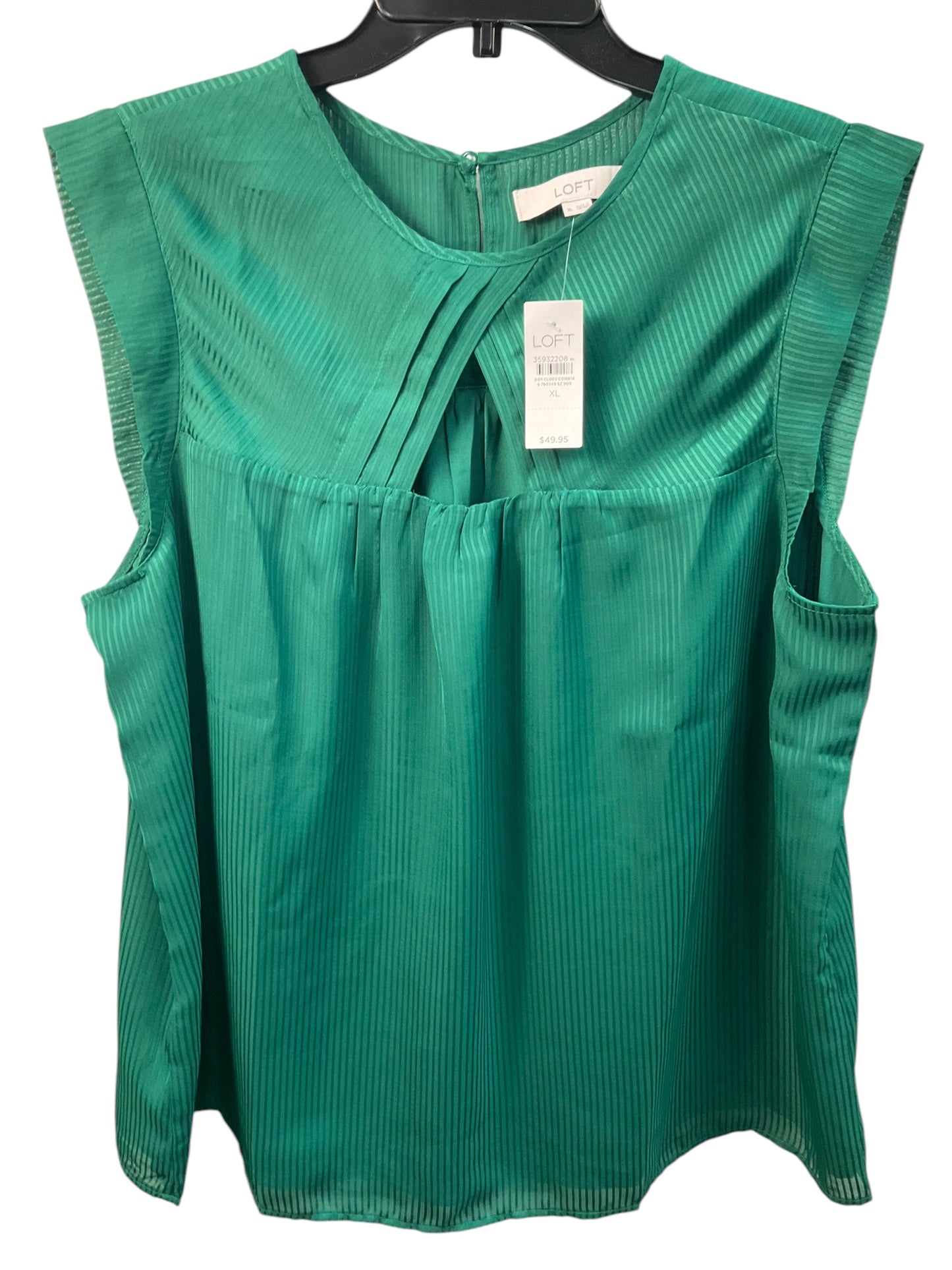 Top Sleeveless By Loft In Green, Size: Xl