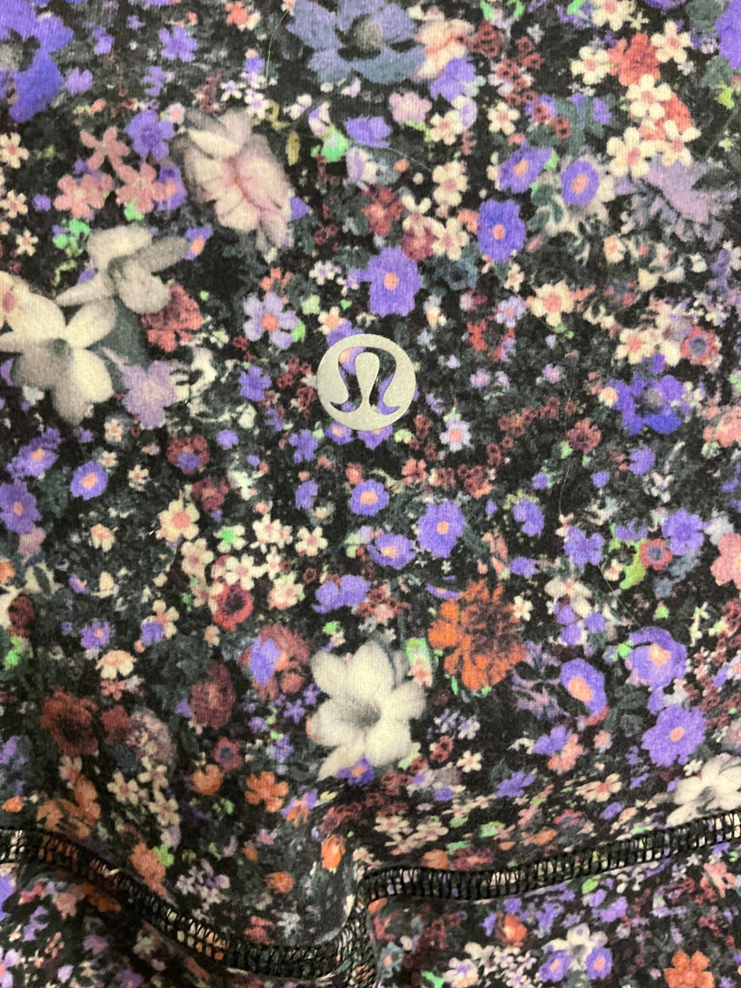 Athletic Leggings By Lululemon In Black Floral, Size: 6