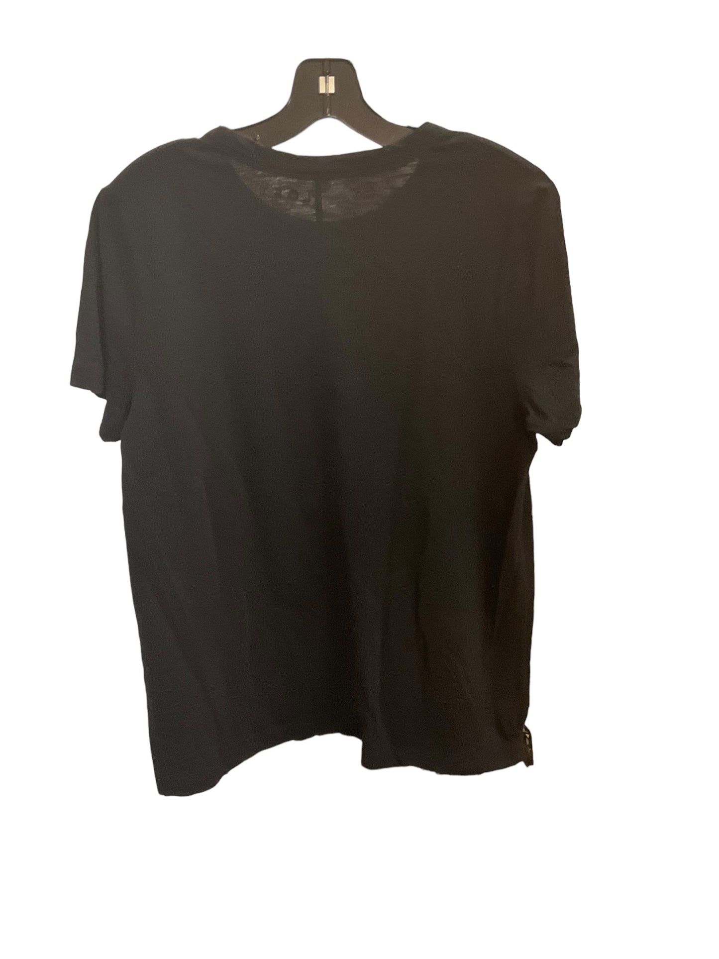 Top Short Sleeve Basic By Loft In Black, Size: L