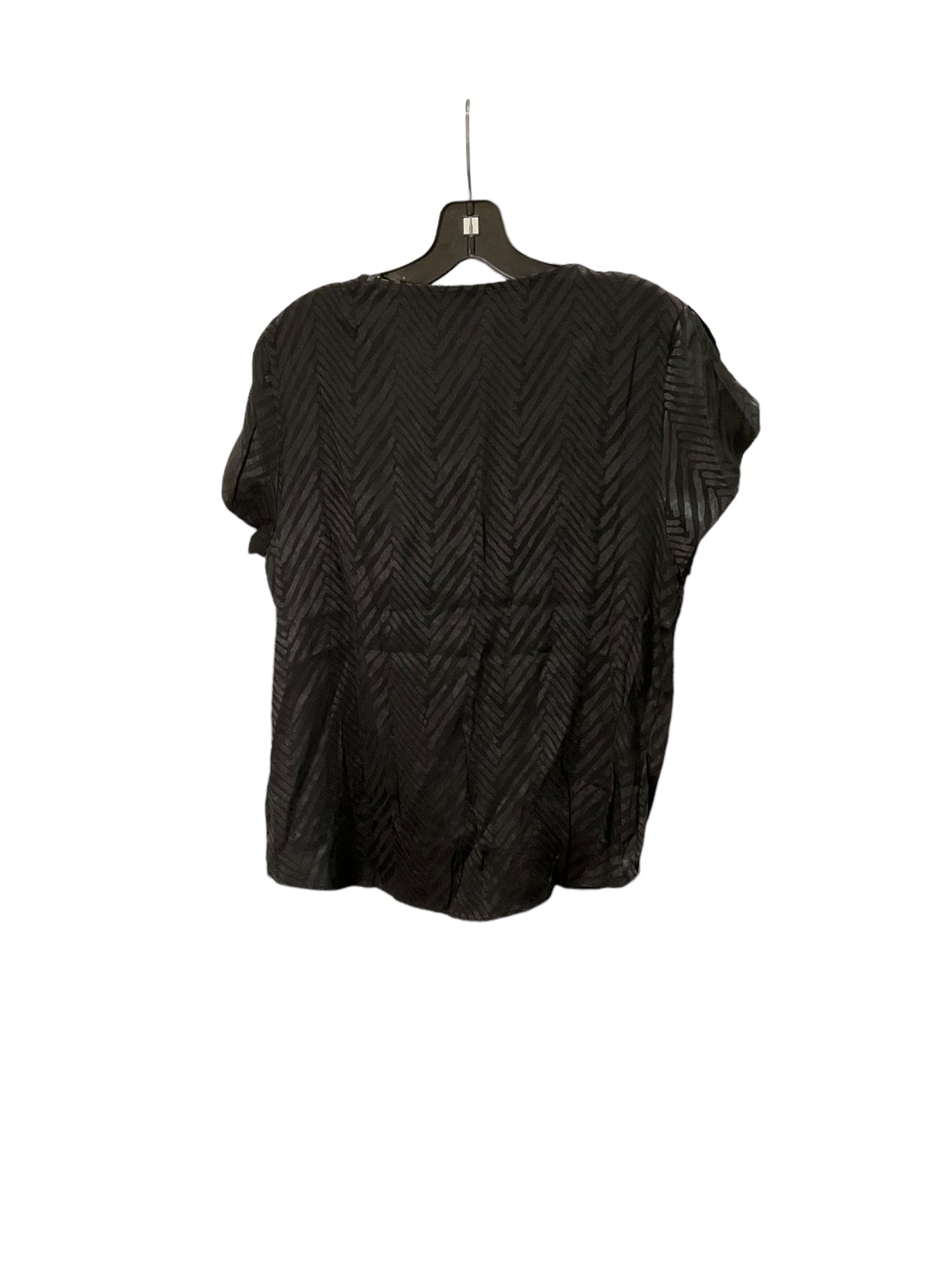 Top Short Sleeve By White House Black Market In Black, Size: L