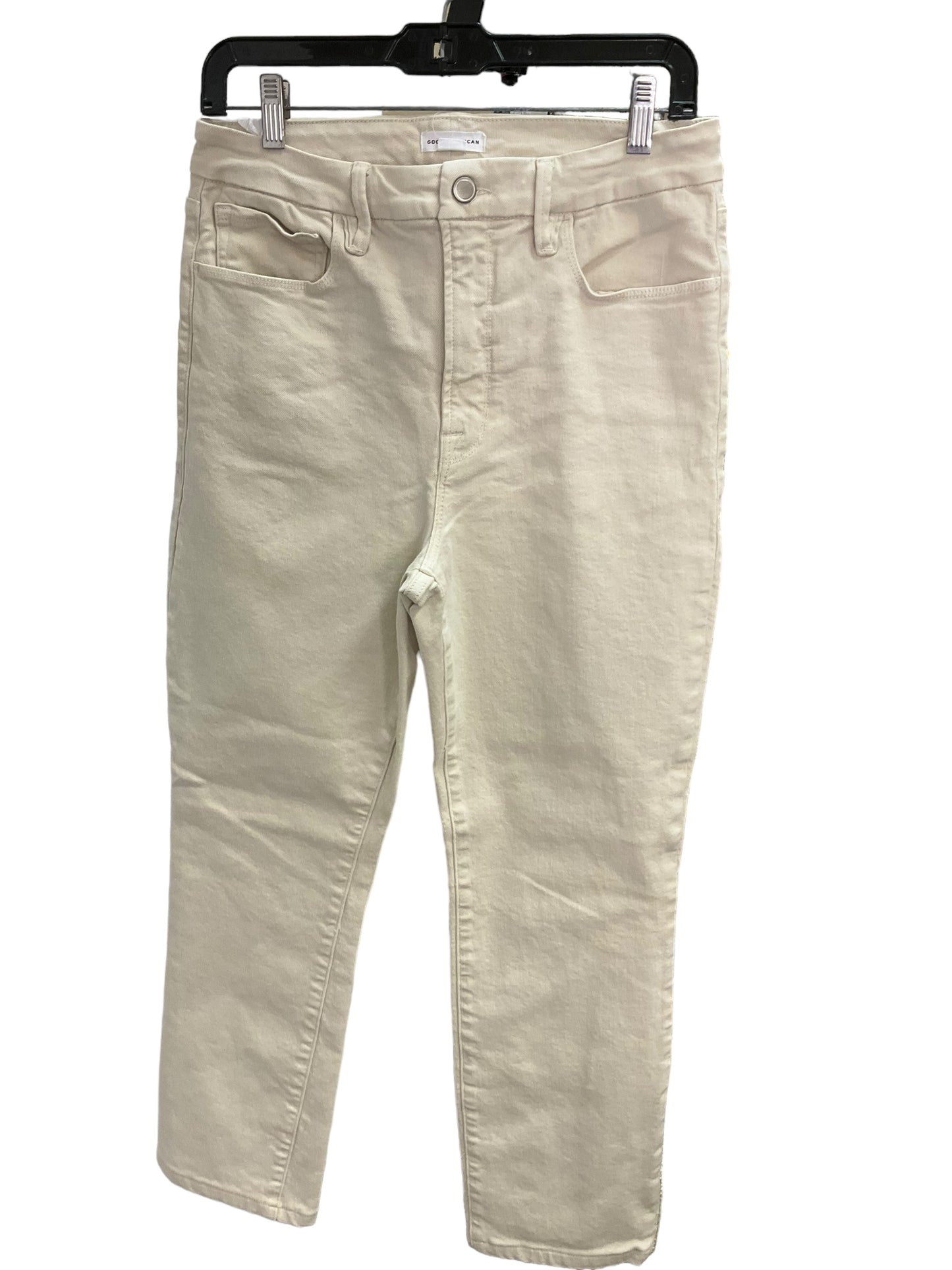 Jeans Straight By Good American In Cream, Size: 10