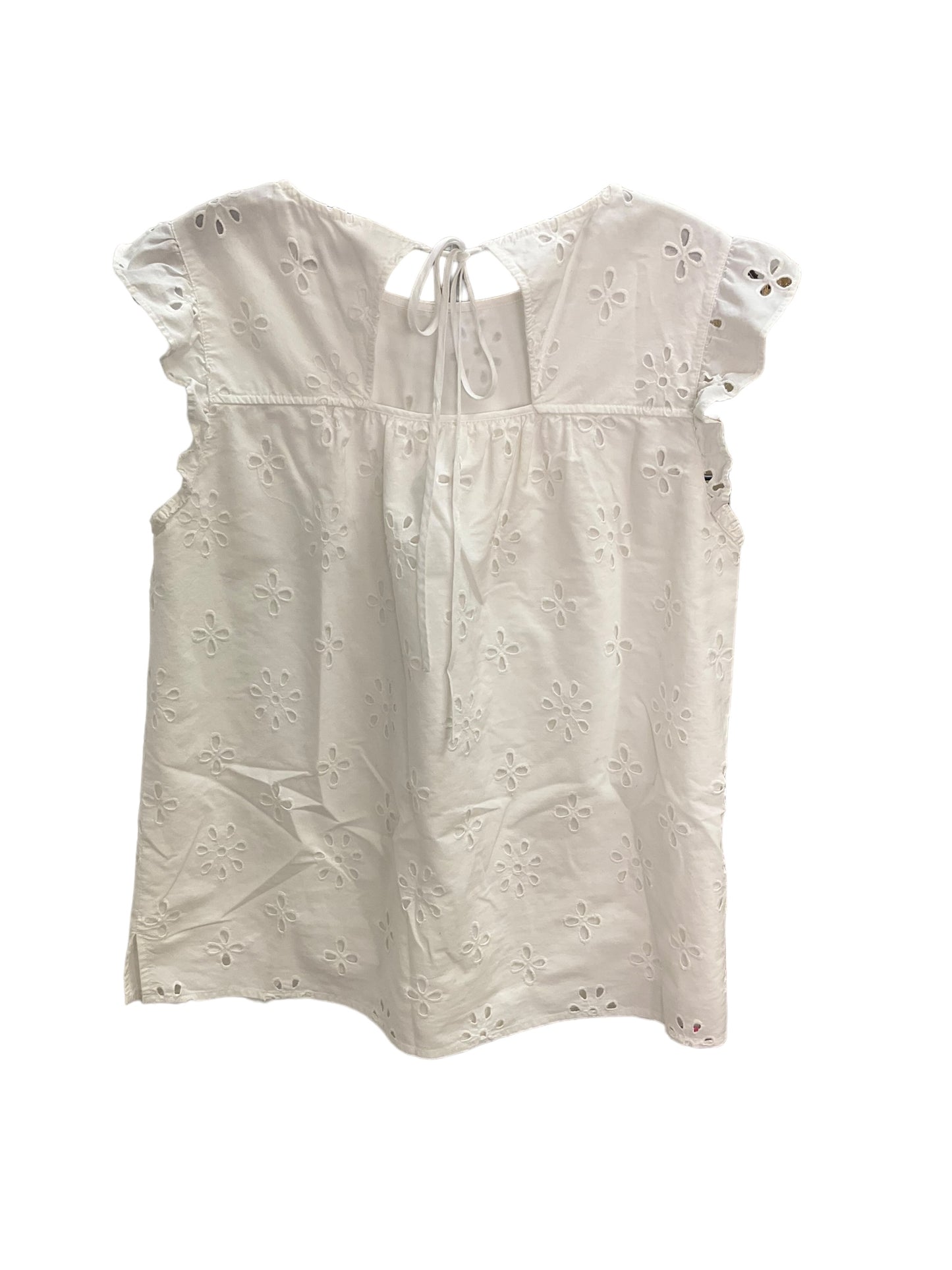 Top Sleeveless By Loft In White, Size: S