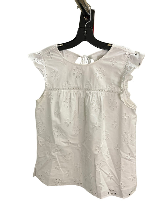 Top Sleeveless By Loft In White, Size: S