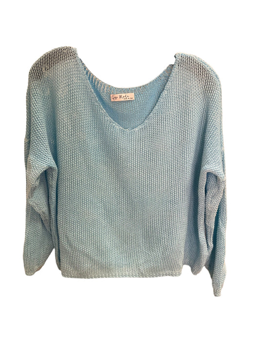 Top Long Sleeve By Clothes Mentor In Light Blue, Size: M