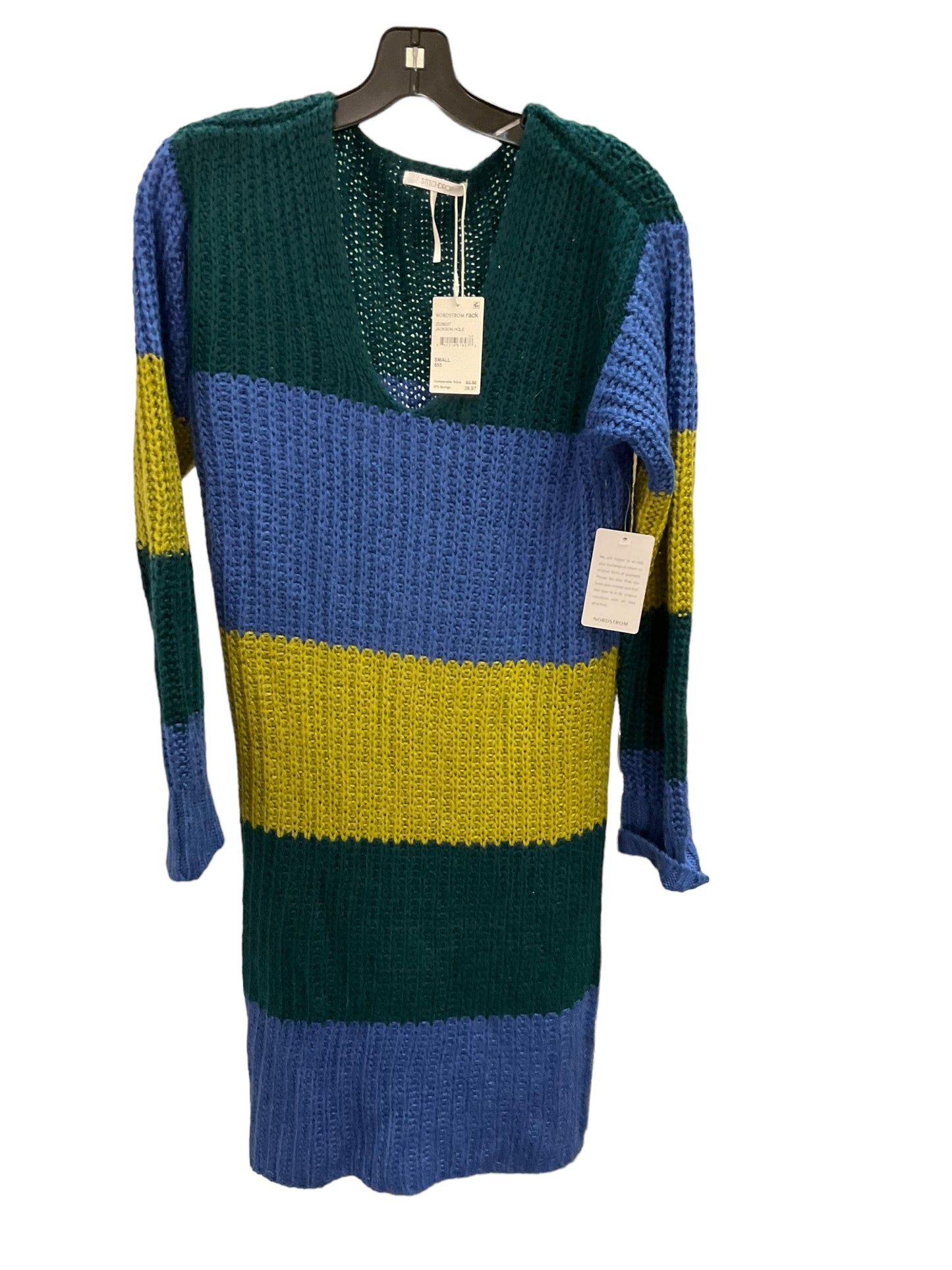 Dress Sweater By Nordstrom In Blue Green, Size: S