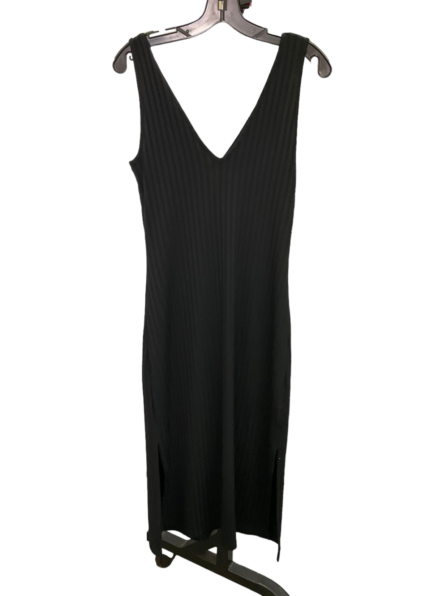 Dress Casual Midi By Loft In Black, Size: Xs