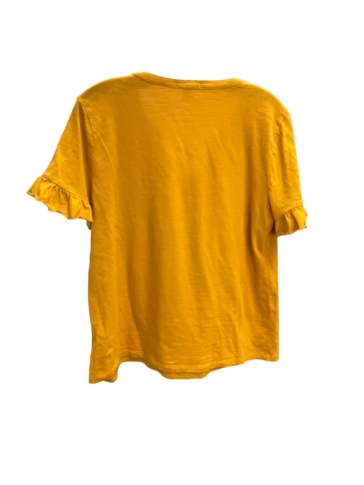 Top Short Sleeve By Nine West Apparel In Mustard, Size: L